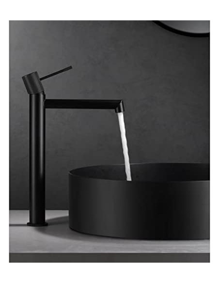 GRIFO MONOMANDO LAVABO ALTO MODELO LINE COLOR NEGRO MATE DE LA MARCA IMEX