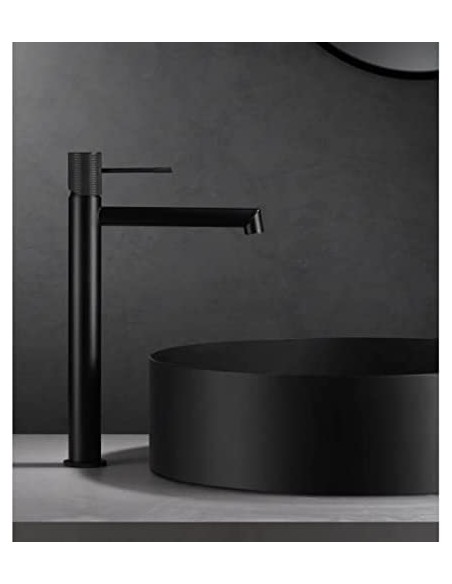 GRIFO MONOMANDO LAVABO ALTO MODELO LINE COLOR NEGRO MATE DE LA MARCA IMEX