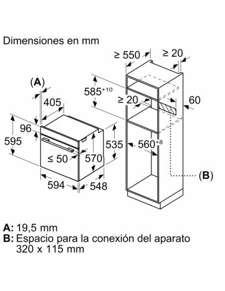 HORNO EN ACERO INOXIDABLE SERIE 4 60X60 BOSCH