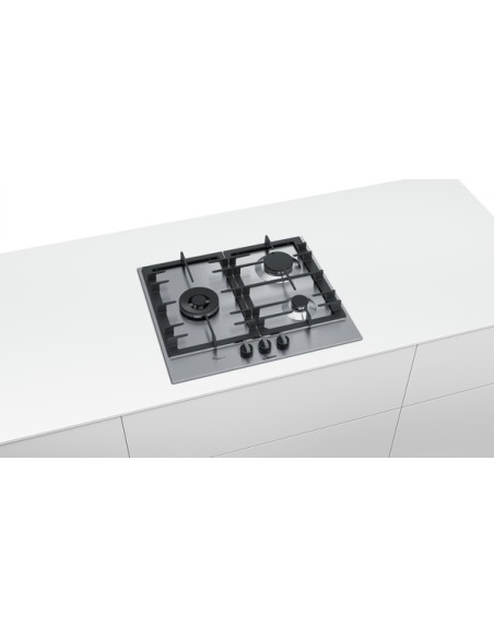 ENCIMERA DE GAS 3 FGOS. EN ACERO INOXIDABLE BOSCH