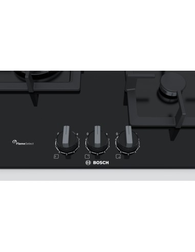 PLACA DE GAS NEGRO 3 FGOS. BOSCH