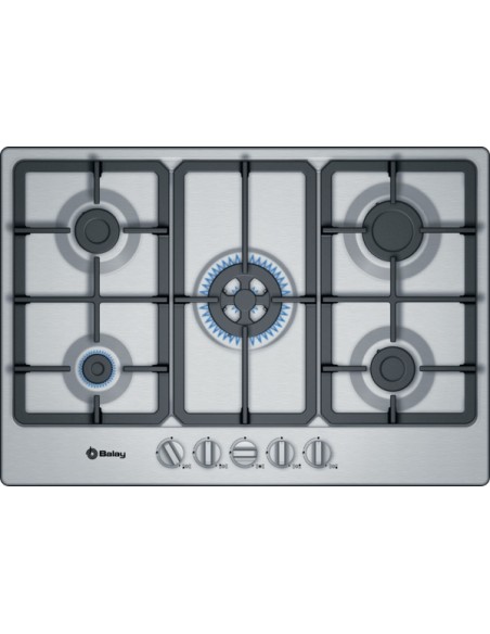 PLACA DE GAS DE 75cm EN ACERO BALAY