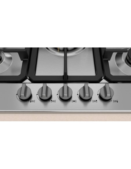 PLACA DE GAS DE 75cm EN ACERO BALAY