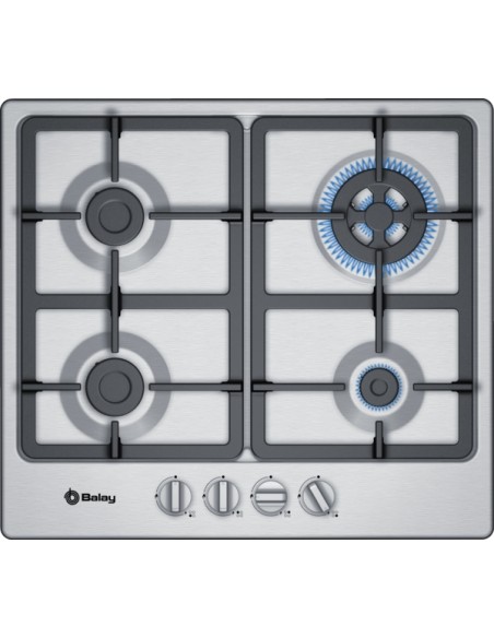 PLACA DE GAS 60cm EN ACERO INOXIDABLE