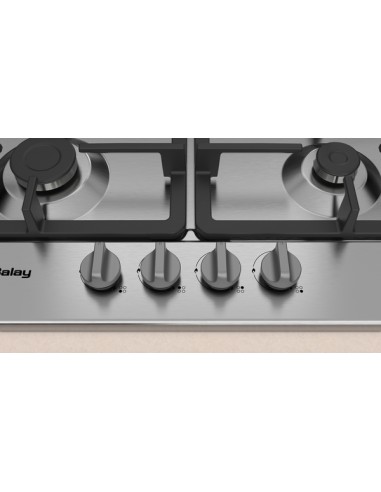 PLACA DE GAS 60cm EN ACERO INOXIDABLE