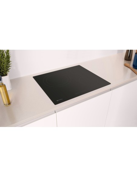 PLACA VITROCERAMIRA DE 60cm NEGRO SIN MARCO
