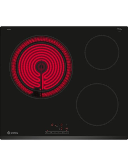 PLACA VITROCERAMICA 60cm, NEGRO SIN MARCO INOXIDABLE BALAY