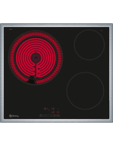 PLACA VITROCERAMICA DE 60cm CON MARCO EN ACERO