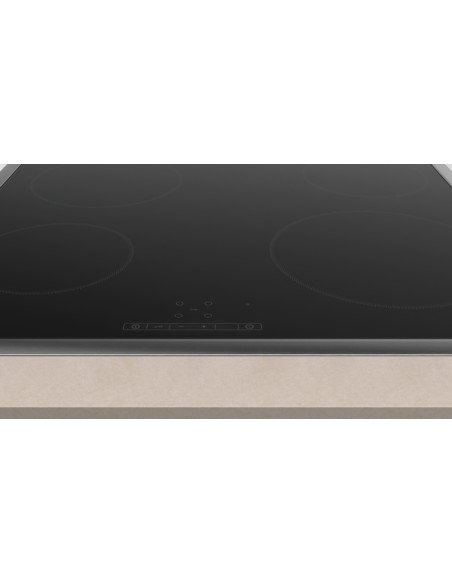 PLACA VITROCERAMICA DE 60cm CON MARCO EN ACERO INOX.