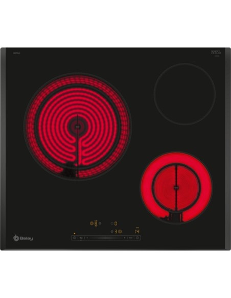 PLACA VITROCERAMIRA 60cm NEGRO SIN MARCO