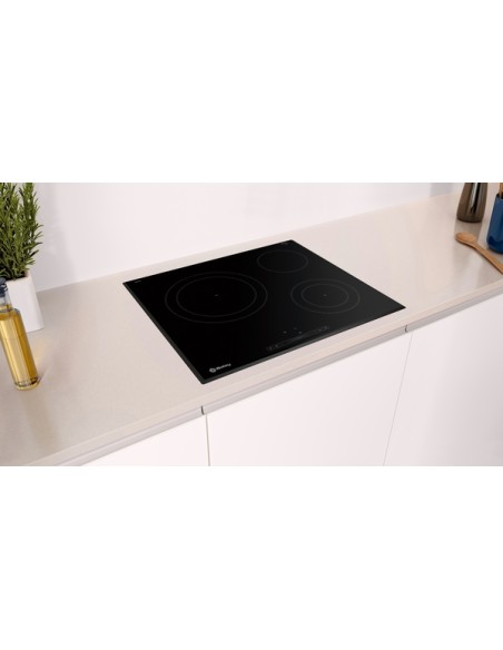 PLACA VITROCERAMIRA 60cm NEGRO SIN MARCO