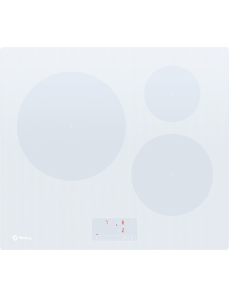 PLACA INDUCCION DE 60cm BLANCO SIN MARCO INOXIDABLE BALAY
