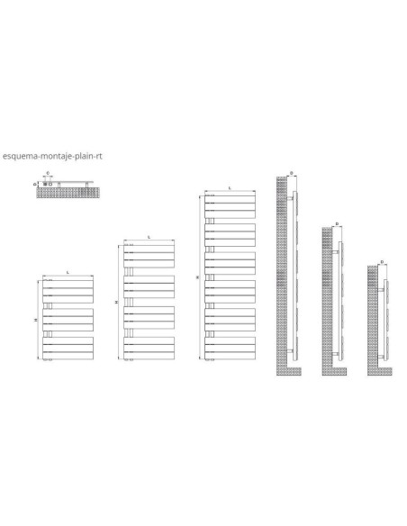 RADIADOR DE BAÑO HIDRAÚLICO MODELO PLAIN RT