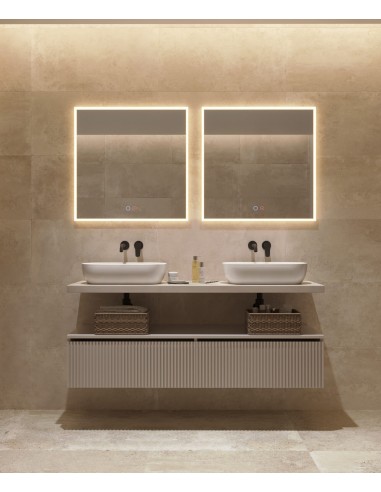 ESPEJO CUADRADO MODELO BOSTON DE LEDIMEX