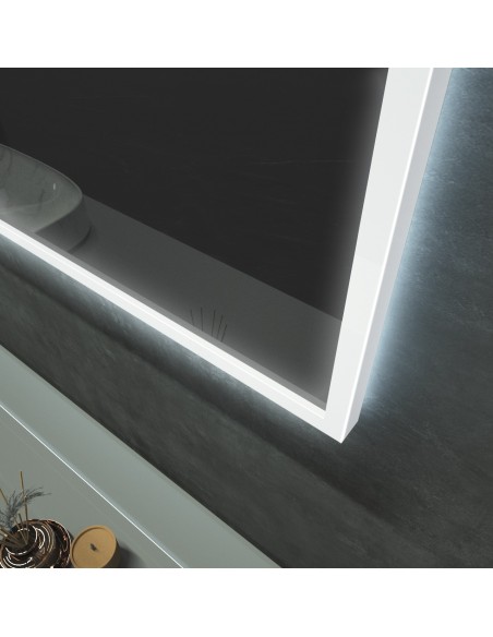 ESPEJO CUADRADO MODELO BOSTON DE LEDIMEX