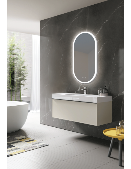 ESPEJO ELÍPTICO CON MARCO ACRILICO MODELO CANADA DE LEDIMEX