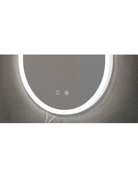 ESPEJO ELÍPTICO CON MARCO ACRILICO MODELO CANADA DE LEDIMEX