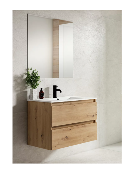 CONJUNTO MUEBLE DE BAÑO DE 80cm MODELO BOX CON LAVABO
