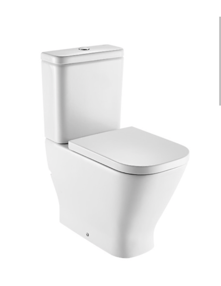 WC ROCA THE GAP SQUARE PACK COMPLETO CON TAPA SUPRALIT DE CAIDA AMORTIGUADA