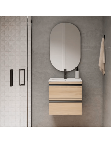 CONJUNTO MUEBLE DE BAÑO DE 50cm CON LAVABO MODELO LAGOS 50