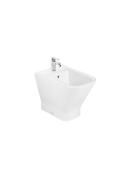 BIDE COMPACTO ADOSADO A PARED MODELO THE GAP SQUARE DE ROCA SIN TAPADERA