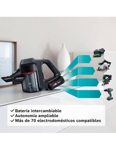 ASPIRADORA SIN CABLE EN ACERO MODELO...