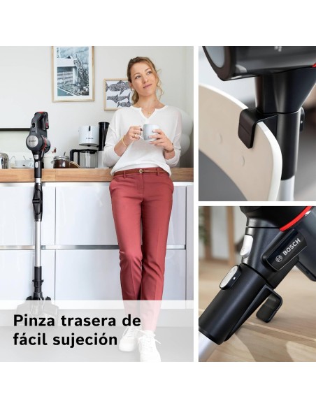 ASPIRADORA SIN CABLE EN ACERO MODELO UNLIMITED 7 DE BOSCH