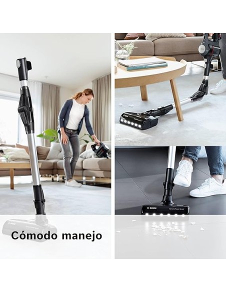 ASPIRADORA SIN CABLE EN ACERO MODELO UNLIMITED 7 DE BOSCH