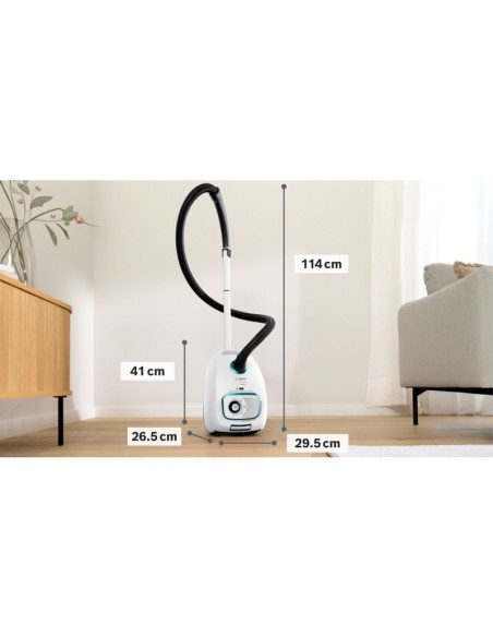 ASPIRADOR CON BOLSA SERIE 4 PROHYGIENIC BLANCO DE BOSCH