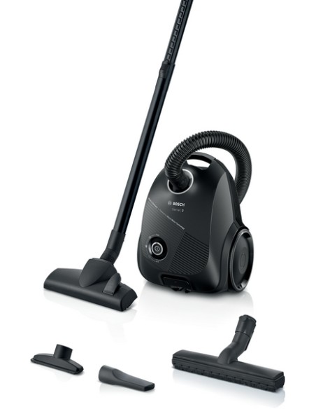 ASPIRADOR CON BOLSA  SERIE 2 EN COLOR NEGRO DE BOSCH