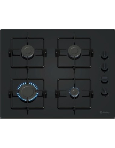 PLACA DE GAS CRISTAL NEGRO DE 60cm