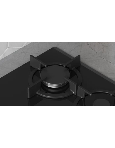 PLACA DE GAS 3 FGOS. CRISTAL NEGRO DE 60cm