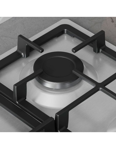 PLACA DE GAS EN ACERO 5 FUEGOS DE 75cm
