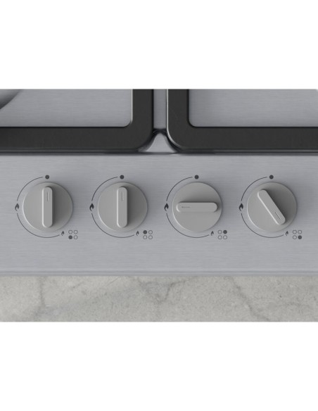 PLACA DE GAS 4 FUEGOS EN ACERO DE 60cm