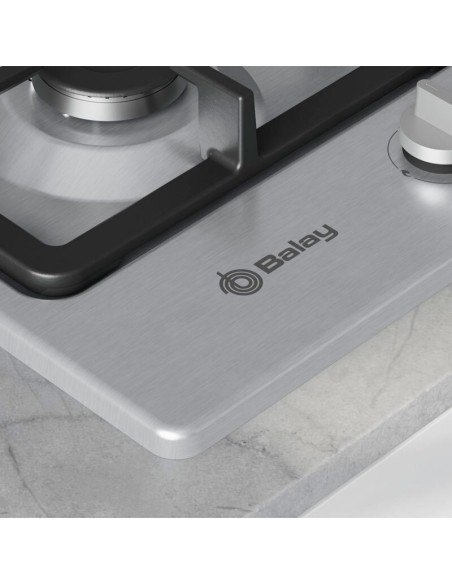 PLACA DE GAS 4 FUEGOS EN ACERO DE 60cm