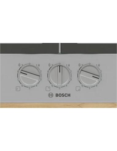 PLACA DE GAS 3 FUEGOS EN ACERO 60cm...