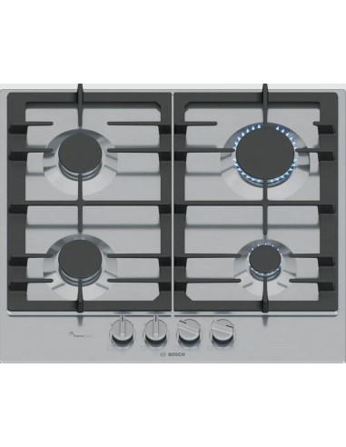 PLACA DE GAS 4 FGOS. EN ACERO DE 60cm...
