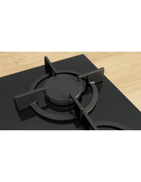 PLACA DE GAS 3 FGOS. EN VIDRIO TEMPLADO NEGRO BOSCH