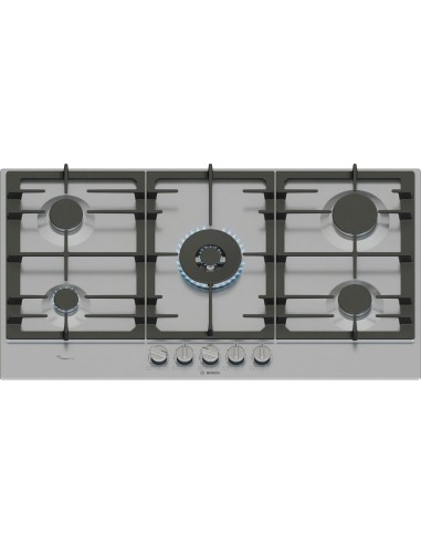 PLACA DE GAS 5 FGOS. EN ACERO INOX....