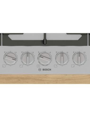 PLACA DE GAS 5 FGOS. EN ACERO INOX....