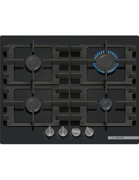 PLACA DE GAS 4 FGOS. VIDRIO TEMPLADO NEGRO BOSCH
