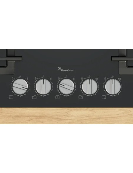 PLACA DE GAS EN VIDRIO TEMPLADO DE 5 FGOS. 75cm BOSCH