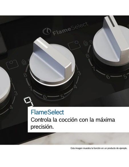 PLACA DE GAS EN VIDRIO TEMPLADO DE 5 FGOS. 75cm BOSCH