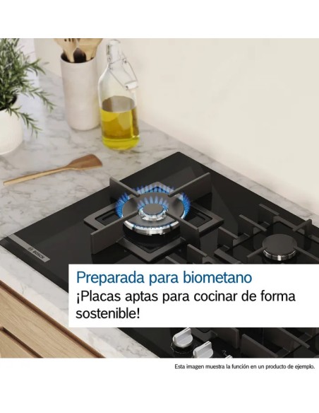 PLACA DE GAS EN VIDRIO TEMPLADO DE 5 FGOS. 75cm BOSCH