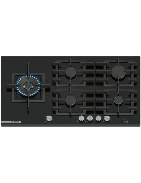 PLACA DE GAS DE 90cm 5 FGOS. EN VIDRIO TEMPLADO DE BOSCH