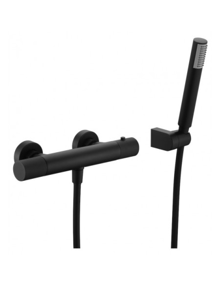 GRIFO TERMOSTATICO DUCHA COLOR NEGRO MATE MODELO LINE DE IMEX