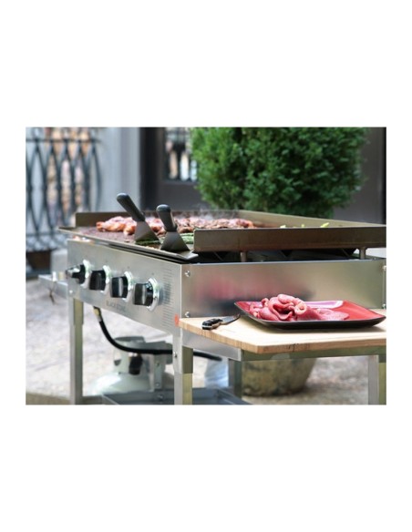 BARBACOA A GAS CARRO PLANCA CLUBMAN INOX