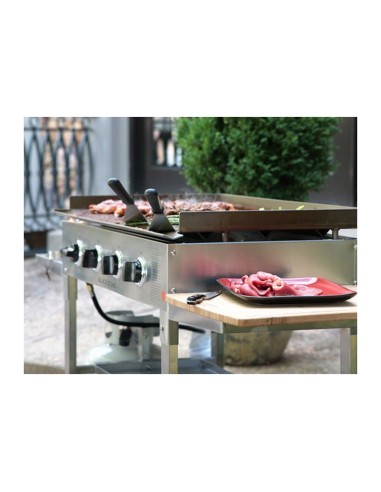 BARBACOA A GAS CARRO PLANCA CLUBMAN INOX