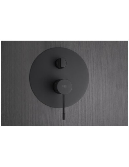 CONJUNTO EMPOTRAR DE DUCHA MONOMANDO COLOR NEGRO MATE MODELO TOP DE IMEX