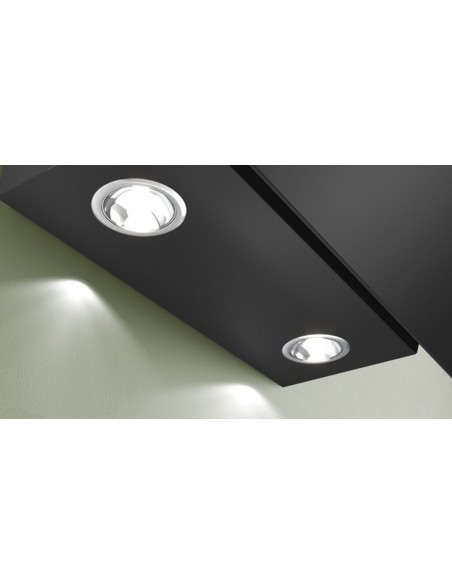 CAMPANA DECORATIVA PARED DE 60cm  EN CRISTAL NEGRO